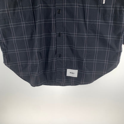 【中古品】【メンズ】 WTAPS ダブルタップス 211GWDT-SHM01 21SS WCPO LS RIPSTOP COOL MAX ダブルシーピーオー ロングスリーブ シャツ クールマックス トップス 長袖 古着 142-261012-mh-14-fuzh サイズ：02 カラー：ブラック・チェック 万代Net店