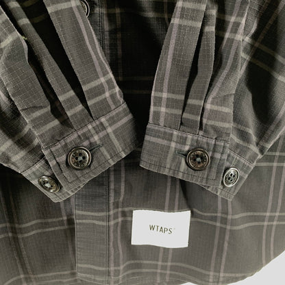 【中古品】【メンズ】 WTAPS ダブルタップス 211GWDT-SHM01 21SS WCPO LS RIPSTOP COOL MAX ダブルシーピーオー ロングスリーブ シャツ クールマックス トップス 長袖 古着 142-261012-mh-14-fuzh サイズ：02 カラー：ブラック・チェック 万代Net店