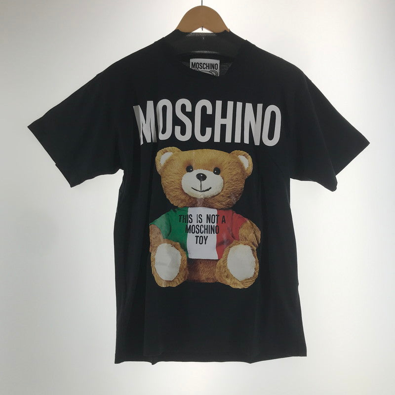 【中古品】【メンズ】 MOSCHINO モスキーノ 半袖Tシャツ BLACK V07080540 141-261012-io-10-fuzh サイズ：XXS カラー：ブラック 万代Net店