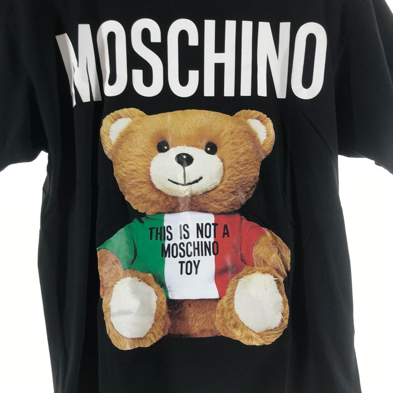 【中古品】【メンズ】 MOSCHINO モスキーノ 半袖Tシャツ BLACK V07080540 141-261012-io-10-fuzh サイズ：XXS カラー：ブラック 万代Net店