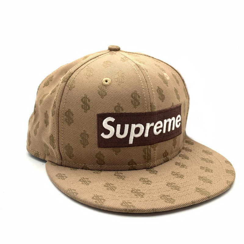 【中古品】【メンズ】 SUPREME シュプリーム×NEW ERA ニューエラ MONOGRAM BOX LOGO CAP モノグラムボックスロゴキャップ 149-261017-gm-32-fuzh サイズ：59.6cm カラー：ベージュ 万代Net店