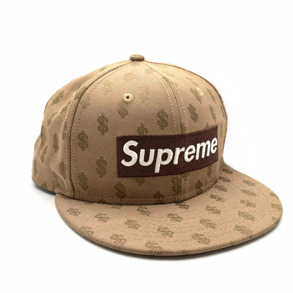 【中古品】【メンズ】 SUPREME シュプリーム×NEW ERA ニューエラ MONOGRAM BOX LOGO CAP モノグラムボックスロゴキャップ 149-261017-gm-32-fuzh サイズ：59.6cm カラー：ベージュ 万代Net店
