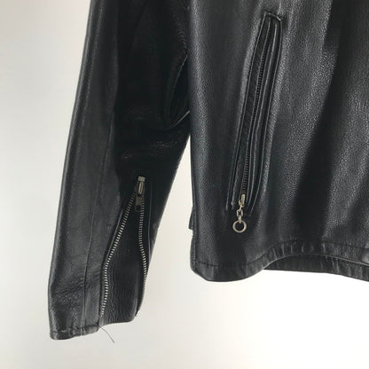 【中古品】【メンズ】 SCHOTT ショット 652H SINGLE RIDERS JACKET シングル ライダースジャケット BLACK USA製 ハンガー・ライナー付属 ※色抜け・汚れ・使用感あり 145-261013-io-07-fuzh サイズ：38 カラー：ブラック 万代Net店