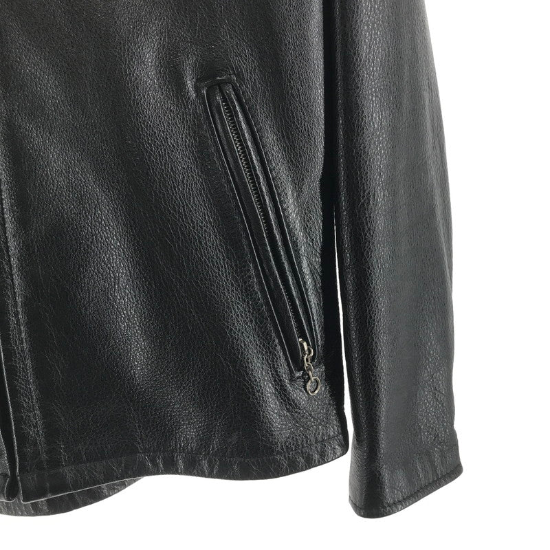 【中古品】【メンズ】 SCHOTT ショット 652H SINGLE RIDERS JACKET シングル ライダースジャケット BLACK USA製 ハンガー・ライナー付属 ※色抜け・汚れ・使用感あり 145-261013-io-07-fuzh サイズ：38 カラー：ブラック 万代Net店
