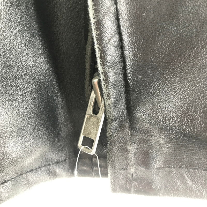 【中古品】【メンズ】 SCHOTT ショット 641 SINGLE RIDERS JACKET シングル ライダースジャケット BLACK USA製 ライナー・ハンガー付属 ※袖汚れ・毛玉・使用感あり 145-261013-io-08-fuzh サイズ：36 カラー：ブラック 万代Net店