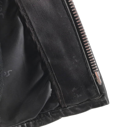 【中古品】【メンズ】 SCHOTT ショット 641 SINGLE RIDERS JACKET シングル ライダースジャケット BLACK USA製 ライナー・ハンガー付属 ※袖汚れ・毛玉・使用感あり 145-261013-io-08-fuzh サイズ：36 カラー：ブラック 万代Net店