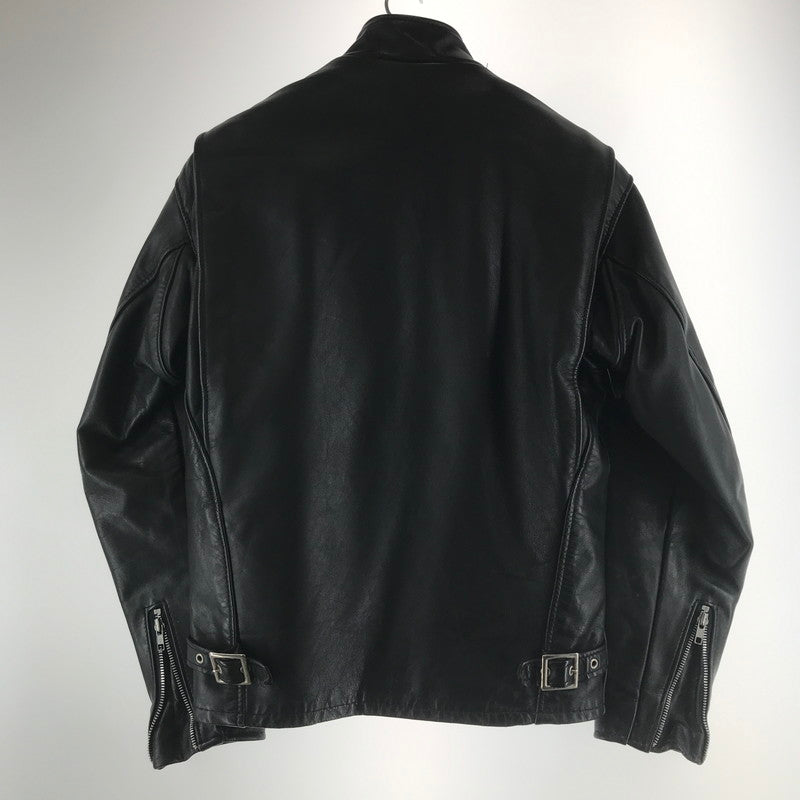 【中古品】【メンズ】 SCHOTT ショット 641 SINGLE RIDERS JACKET シングル ライダースジャケット BLACK USA製 ライナー・ハンガー付属 ※袖汚れ・毛玉・使用感あり 145-261013-io-08-fuzh サイズ：36 カラー：ブラック 万代Net店