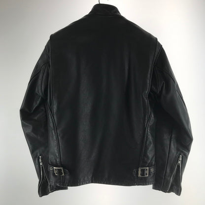 【中古品】【メンズ】 SCHOTT ショット 641 SINGLE RIDERS JACKET シングル ライダースジャケット BLACK USA製 ライナー・ハンガー付属 ※袖汚れ・毛玉・使用感あり 145-261013-io-08-fuzh サイズ：36 カラー：ブラック 万代Net店