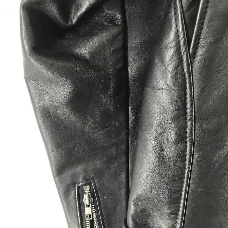 【中古品】【メンズ】 SCHOTT ショット 641 SINGLE RIDERS JACKET シングル ライダースジャケット BLACK USA製 ライナー・ハンガー付属 ※袖汚れ・毛玉・使用感あり 145-261013-io-08-fuzh サイズ：36 カラー：ブラック 万代Net店