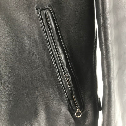 【中古品】【メンズ】 SCHOTT ショット 641 SINGLE RIDERS JACKET シングル ライダースジャケット BLACK USA製 ライナー・ハンガー付属 ※袖汚れ・毛玉・使用感あり 145-261013-io-08-fuzh サイズ：36 カラー：ブラック 万代Net店