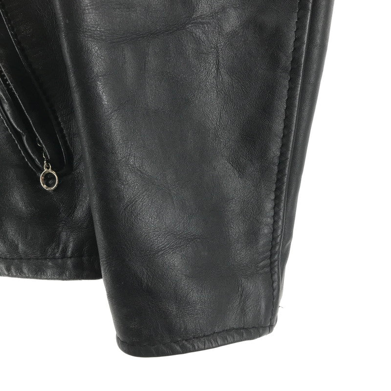 【中古品】【メンズ】 SCHOTT ショット 641 SINGLE RIDERS JACKET シングル ライダースジャケット BLACK USA製 ライナー・ハンガー付属 ※袖汚れ・毛玉・使用感あり 145-261013-io-08-fuzh サイズ：36 カラー：ブラック 万代Net店