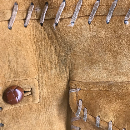 【中古品】【メンズ】 ムートンジャケット 上着 アウター CAMEL サイズ不明 VINTAGE ※使用感あり 145-261013-io-13-fuzh サイズ：不明 カラー：キャメル 万代Net店