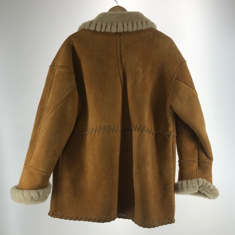 【中古品】【メンズ】 ムートンジャケット 上着 アウター CAMEL サイズ不明 VINTAGE ※使用感あり 145-261013-io-13-fuzh サイズ：不明 カラー：キャメル 万代Net店