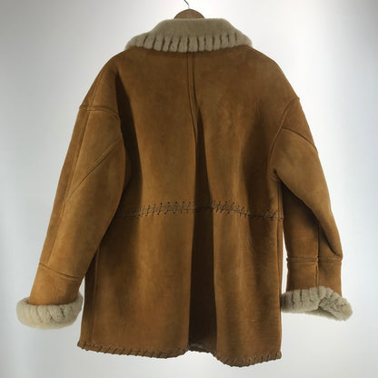 【中古品】【メンズ】 ムートンジャケット 上着 アウター CAMEL サイズ不明 VINTAGE ※使用感あり 145-261013-io-13-fuzh サイズ：不明 カラー：キャメル 万代Net店