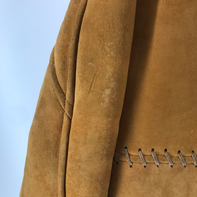 【中古品】【メンズ】 ムートンジャケット 上着 アウター CAMEL サイズ不明 VINTAGE ※使用感あり 145-261013-io-13-fuzh サイズ：不明 カラー：キャメル 万代Net店