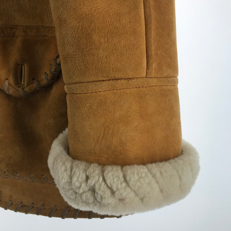 【中古品】【メンズ】 ムートンジャケット 上着 アウター CAMEL サイズ不明 VINTAGE ※使用感あり 145-261013-io-13-fuzh サイズ：不明 カラー：キャメル 万代Net店