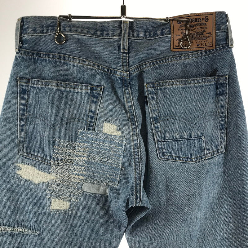 【中古品】【メンズ】 LEVI'S リーバイス BLUETAB 1980 501 DENIM PANTS デニムパンツ LIGHT BLUE ※裾カットあり 156-261013-io-15-fuzh サイズ：30×32 カラー：ライトブルー 万代Net店