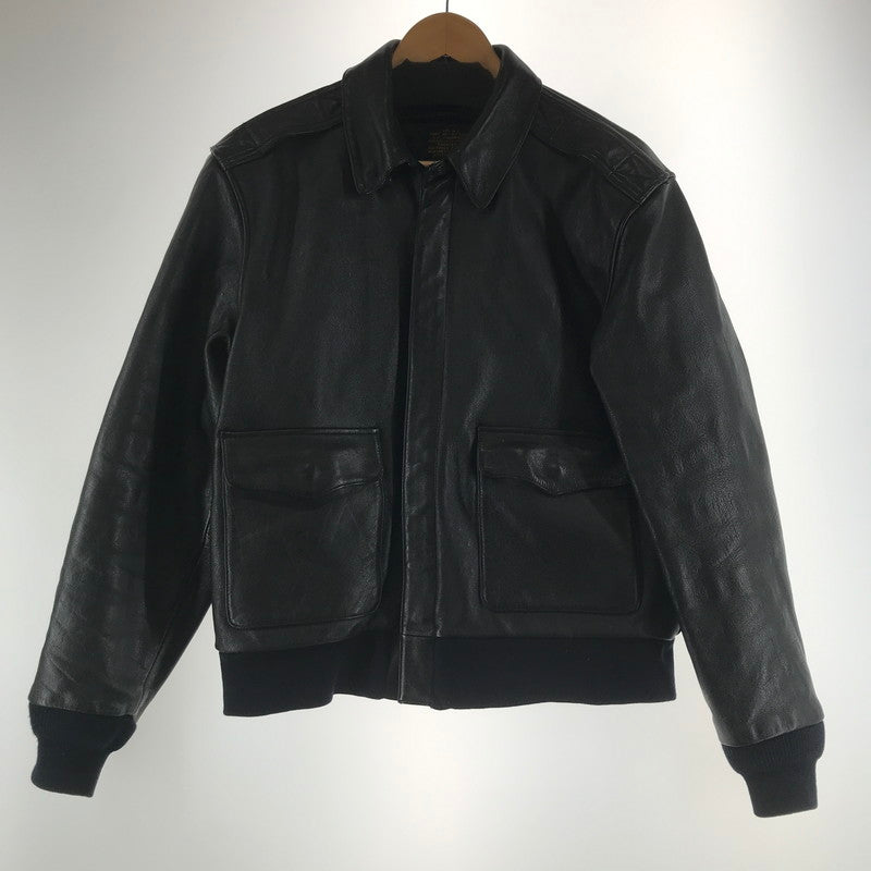 【中古品】【メンズ】 MORGAN PRODUCTIONS モーガン・プロダクションズ A-2 フライトジャケット BLACK ※使用感あり 145-261013-io-06-fuzh サイズ：42 カラー：ブラック 万代Net店