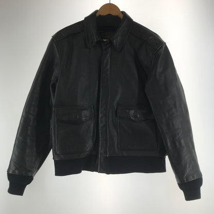 【中古品】【メンズ】 MORGAN PRODUCTIONS モーガン・プロダクションズ A-2 フライトジャケット BLACK ※使用感あり 145-261013-io-06-fuzh サイズ：42 カラー：ブラック 万代Net店
