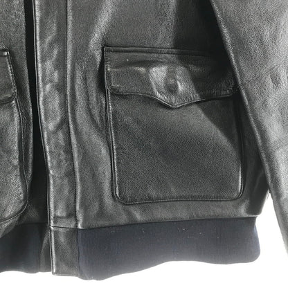 【中古品】【メンズ】 MORGAN PRODUCTIONS モーガン・プロダクションズ A-2 フライトジャケット BLACK ※使用感あり 145-261013-io-06-fuzh サイズ：42 カラー：ブラック 万代Net店