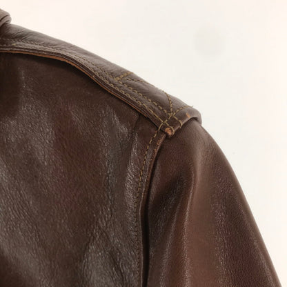 【中古品】【メンズ】 RAINBOW COUNTRY レインボーカントリー RCL-10056 A-2 FLIGHT JACKET フライトジャケット BROWN 下げ札付 ※毛玉・使用感あり 145-261013-io-05-fuzh サイズ：38 カラー：ブラウン 万代Net店