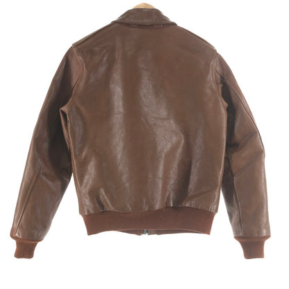 【中古品】【メンズ】 RAINBOW COUNTRY レインボーカントリー RCL-10056 A-2 FLIGHT JACKET フライトジャケット BROWN 下げ札付 ※毛玉・使用感あり 145-261013-io-05-fuzh サイズ：38 カラー：ブラウン 万代Net店