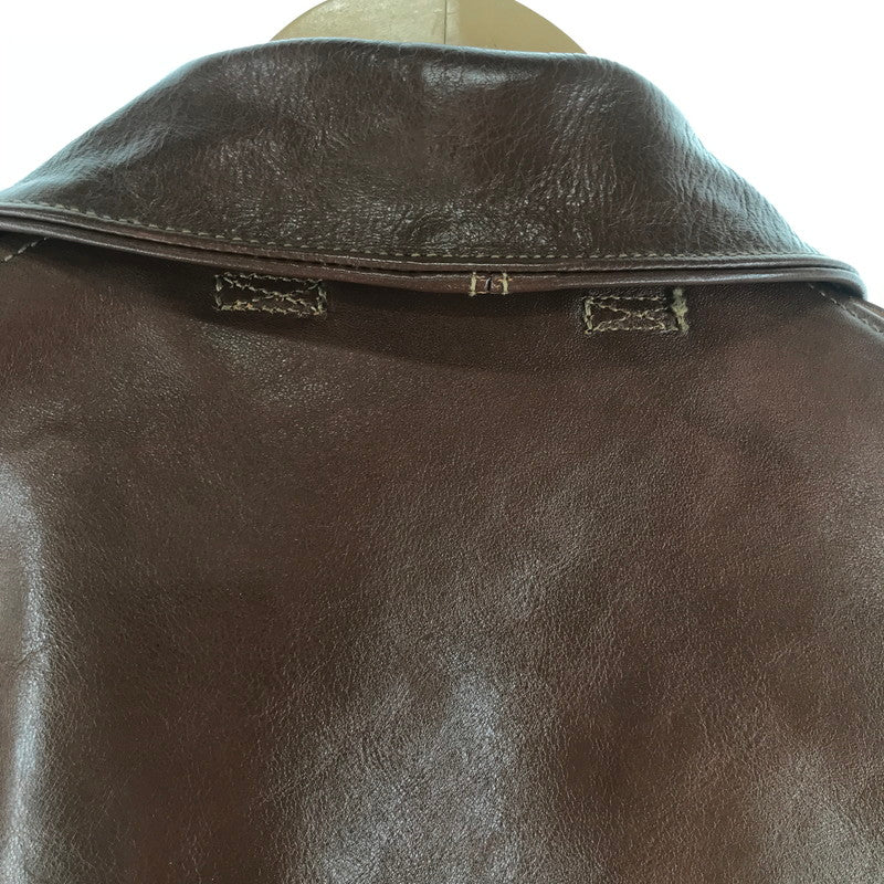 【中古品】【メンズ】 RAINBOW COUNTRY レインボーカントリー RCL-10056 A-2 FLIGHT JACKET フライトジャケット BROWN 下げ札付 ※毛玉・使用感あり 145-261013-io-05-fuzh サイズ：38 カラー：ブラウン 万代Net店