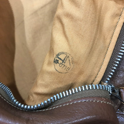 【中古品】【メンズ】 RAINBOW COUNTRY レインボーカントリー RCL-10056 A-2 FLIGHT JACKET フライトジャケット BROWN 下げ札付 ※毛玉・使用感あり 145-261013-io-05-fuzh サイズ：38 カラー：ブラウン 万代Net店