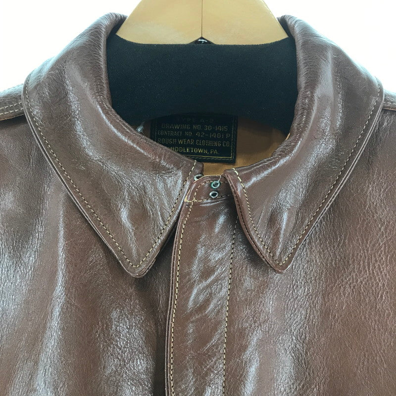 【中古品】【メンズ】 RAINBOW COUNTRY レインボーカントリー RCL-10056 A-2 FLIGHT JACKET フライトジャケット BROWN 下げ札付 ※毛玉・使用感あり 145-261013-io-05-fuzh サイズ：38 カラー：ブラウン 万代Net店