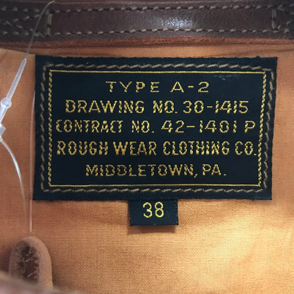 【中古品】【メンズ】 RAINBOW COUNTRY レインボーカントリー RCL-10056 A-2 FLIGHT JACKET フライトジャケット BROWN 下げ札付 ※毛玉・使用感あり 145-261013-io-05-fuzh サイズ：38 カラー：ブラウン 万代Net店