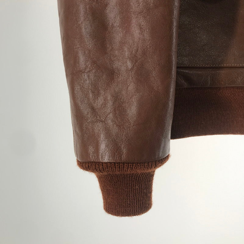 【中古品】【メンズ】 RAINBOW COUNTRY レインボーカントリー RCL-10056 A-2 FLIGHT JACKET フライトジャケット BROWN 下げ札付 ※毛玉・使用感あり 145-261013-io-05-fuzh サイズ：38 カラー：ブラウン 万代Net店