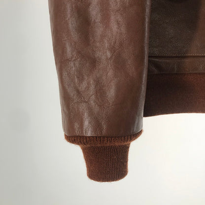 【中古品】【メンズ】 RAINBOW COUNTRY レインボーカントリー RCL-10056 A-2 FLIGHT JACKET フライトジャケット BROWN 下げ札付 ※毛玉・使用感あり 145-261013-io-05-fuzh サイズ：38 カラー：ブラウン 万代Net店