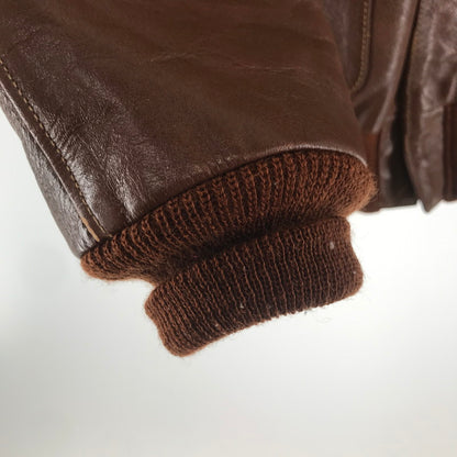 【中古品】【メンズ】 RAINBOW COUNTRY レインボーカントリー RCL-10056 A-2 FLIGHT JACKET フライトジャケット BROWN 下げ札付 ※毛玉・使用感あり 145-261013-io-05-fuzh サイズ：38 カラー：ブラウン 万代Net店