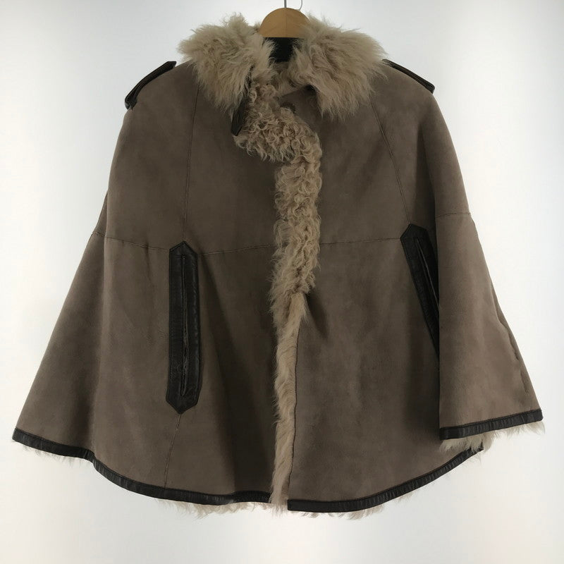 【中古品】【レディース】 DES PRES デプレ ラムポンチョコート LIGHT BROWN ※使用感あり 169-261018-io-06-fuzh サイズ：1 カラー：ライトブラウン 万代Net店