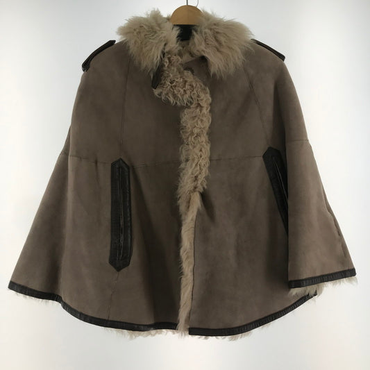 【中古品】【レディース】 DES PRES デプレ ラムポンチョコート LIGHT BROWN ※使用感あり 169-261018-io-06-fuzh サイズ：1 カラー：ライトブラウン 万代Net店