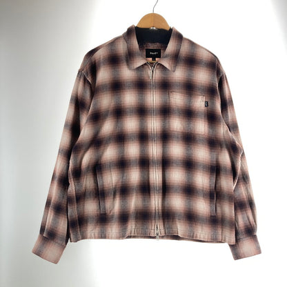 【中古品】【メンズ】 HUF ハフ DURANGO ZIP LS SHIRT 長袖シャツ カラーBROWN.オンブレチェック SIZE:L 142-261016-ky-07-fuzh 万代Net店