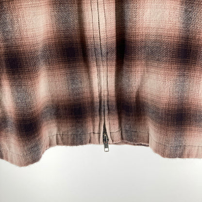 【中古品】【メンズ】 HUF ハフ DURANGO ZIP LS SHIRT 長袖シャツ カラーBROWN.オンブレチェック SIZE:L 142-261016-ky-07-fuzh 万代Net店