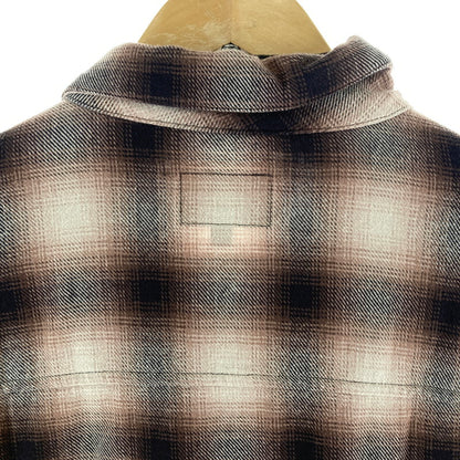 【中古品】【メンズ】 HUF ハフ DURANGO ZIP LS SHIRT 長袖シャツ カラーBROWN.オンブレチェック SIZE:L 142-261016-ky-07-fuzh 万代Net店