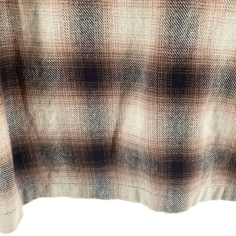 【中古品】【メンズ】 HUF ハフ DURANGO ZIP LS SHIRT 長袖シャツ カラーBROWN.オンブレチェック SIZE:L 142-261016-ky-07-fuzh 万代Net店