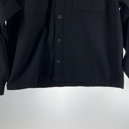 【中古品】【メンズ】 HUF ハフ OLYMPIA HOODED OVERSHIRT 缶バッジ付 ×2 オリンピア フーデッド オーバーシャツ 142-261015-ny-11-fuzh サイズ：L カラー：ブラック グレー 万代Net店