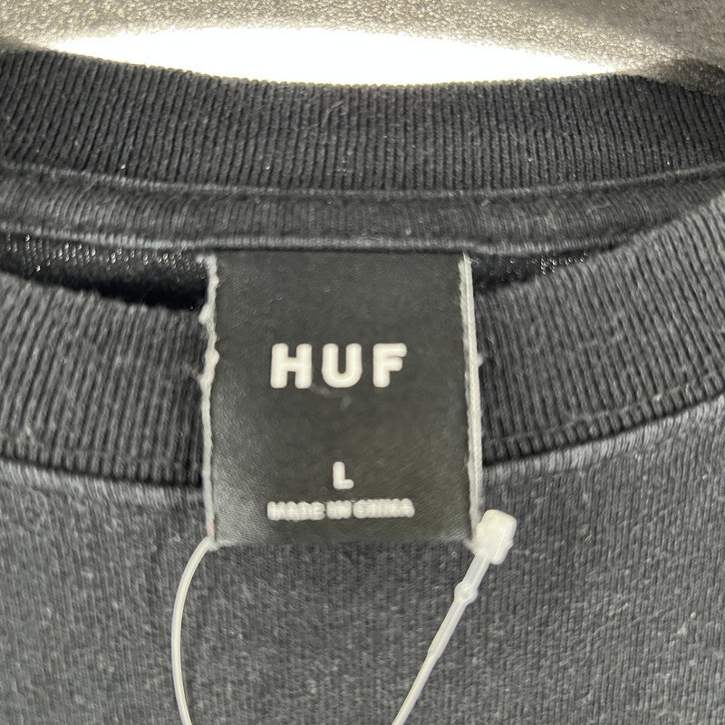 【中古品】【メンズ】 HUF ハフ 半袖Tシャツ フォトプリント 142-261015-ny-03-fuzh サイズ：L カラー：ブラック 万代Net店