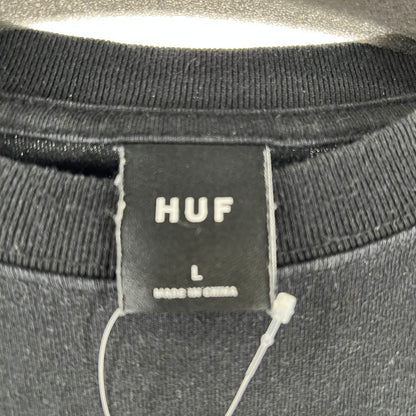 【中古品】【メンズ】 HUF ハフ 半袖Tシャツ フォトプリント 142-261015-ny-03-fuzh サイズ：L カラー：ブラック 万代Net店