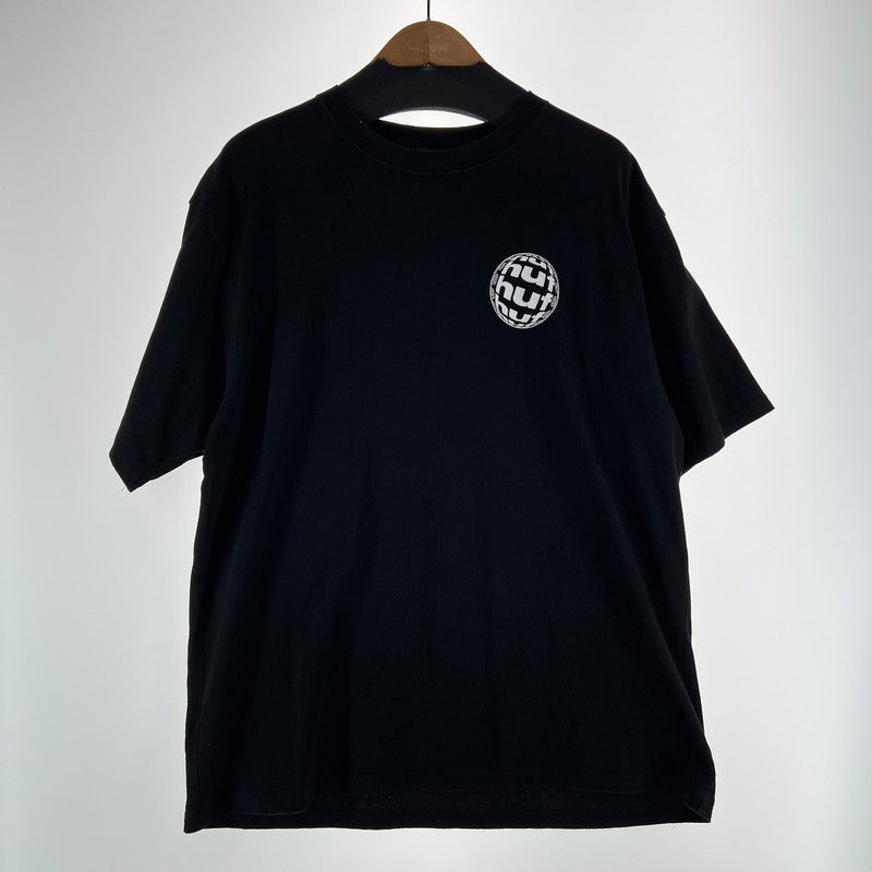【中古品】【メンズ】 HUF ハフ 半袖Tシャツ バック 胸プリント HUFロゴ 142-261015-ny-02-fuzh サイズ：L カラー：ブラック 万代Net店
