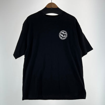 【中古品】【メンズ】 HUF ハフ 半袖Tシャツ バック 胸プリント HUFロゴ 142-261015-ny-02-fuzh サイズ：L カラー：ブラック 万代Net店