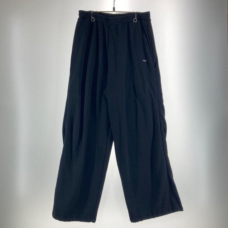 【中古品】【メンズ】 HUF ハフ AIR FLOW FLEECE PANT スウェットパンツ ワイドパンツ カラー BLACK SIZE:L ワンポイント刺繍ロゴ 153-261016-ky-09-fuzh 万代Net店