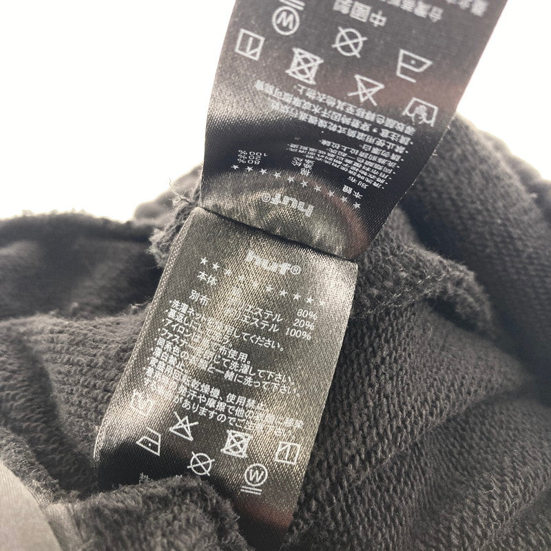 【中古品】【メンズ】 HUF ハフ AIR FLOW FLEECE PANT スウェットパンツ ワイドパンツ カラー BLACK SIZE:L ワンポイント刺繍ロゴ 153-261016-ky-09-fuzh 万代Net店