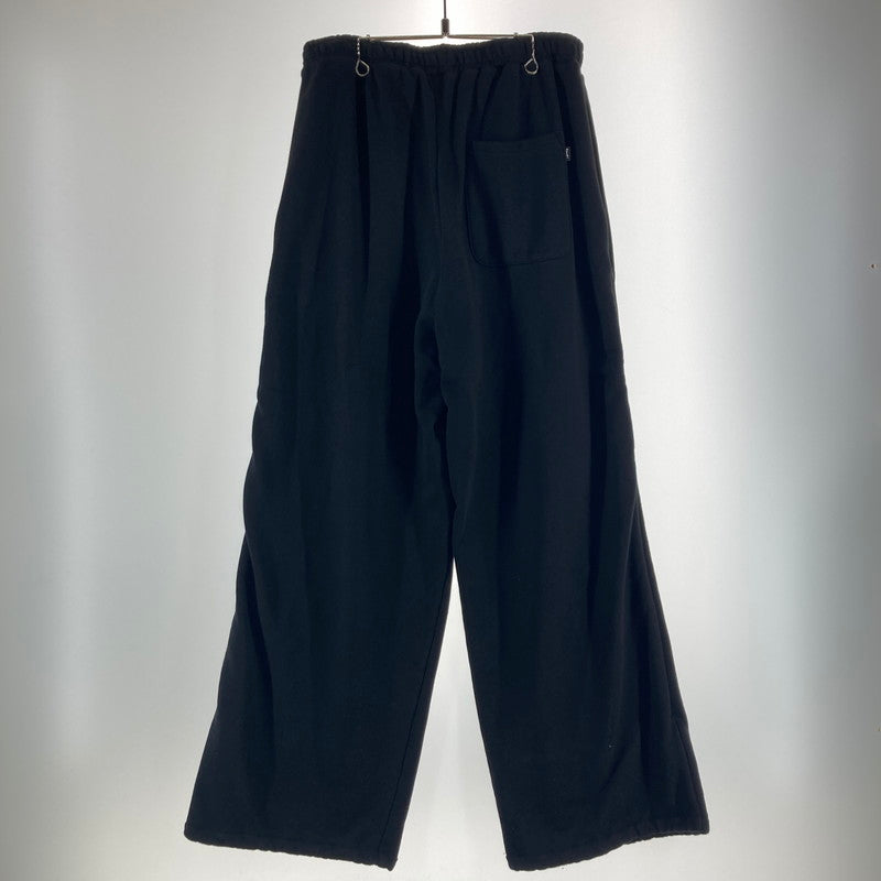 【中古品】【メンズ】 HUF ハフ AIR FLOW FLEECE PANT スウェットパンツ ワイドパンツ カラー BLACK SIZE:L ワンポイント刺繍ロゴ 153-261016-ky-09-fuzh 万代Net店