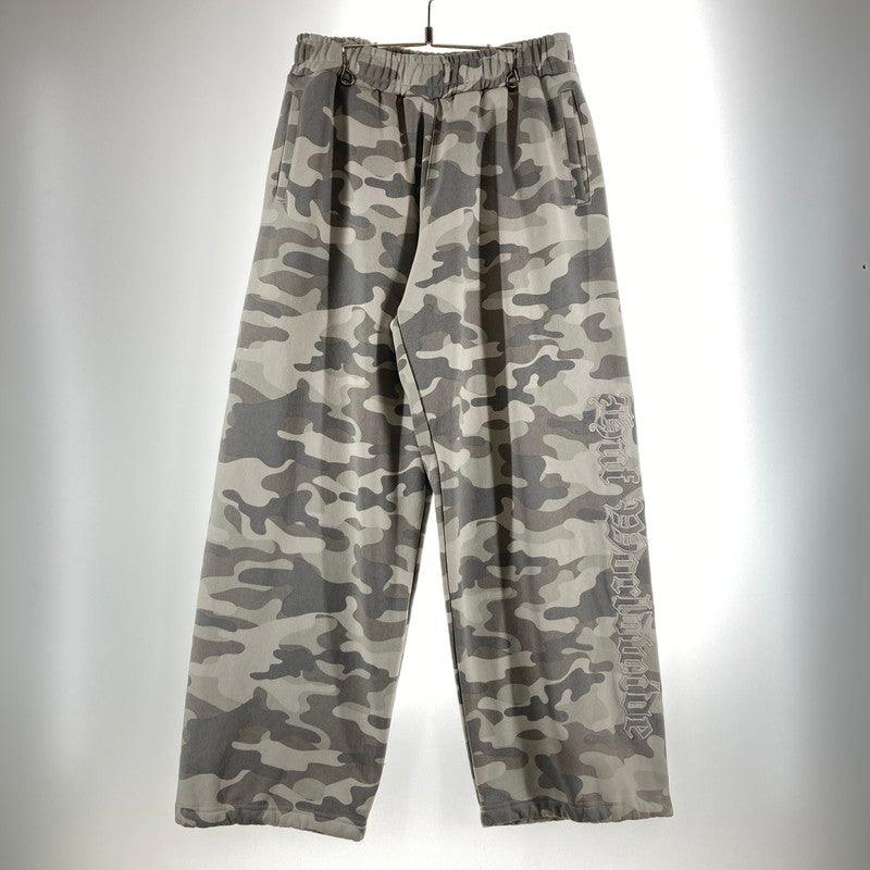 【中古品】【メンズ】 HUF ハフ OLYMPIA FLEECE PANT スェットパンツ ワイドパンツ カラーGRAY カモフラ柄 SIZE:L サイドロゴ刺繍　 153-261016-ky-11-fuzh 万代Net店