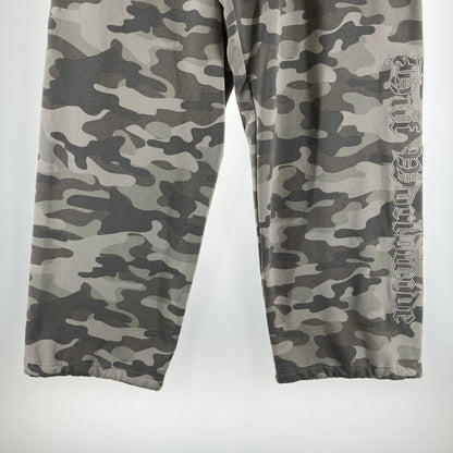 【中古品】【メンズ】 HUF ハフ OLYMPIA FLEECE PANT スェットパンツ ワイドパンツ カラーGRAY カモフラ柄 SIZE:L サイドロゴ刺繍　 153-261016-ky-11-fuzh 万代Net店