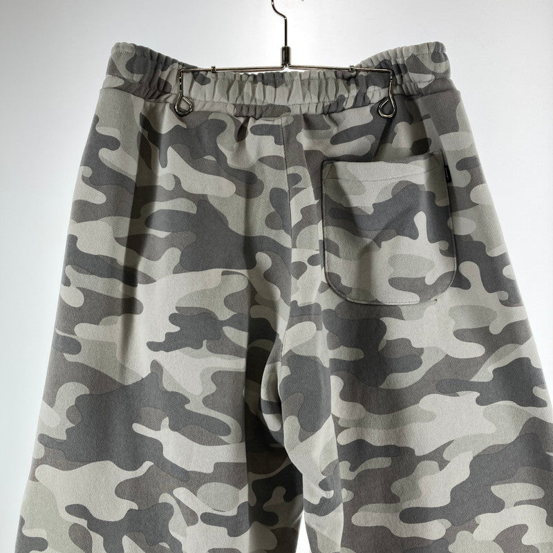 【中古品】【メンズ】 HUF ハフ OLYMPIA FLEECE PANT スェットパンツ ワイドパンツ カラーGRAY カモフラ柄 SIZE:L サイドロゴ刺繍　 153-261016-ky-11-fuzh 万代Net店
